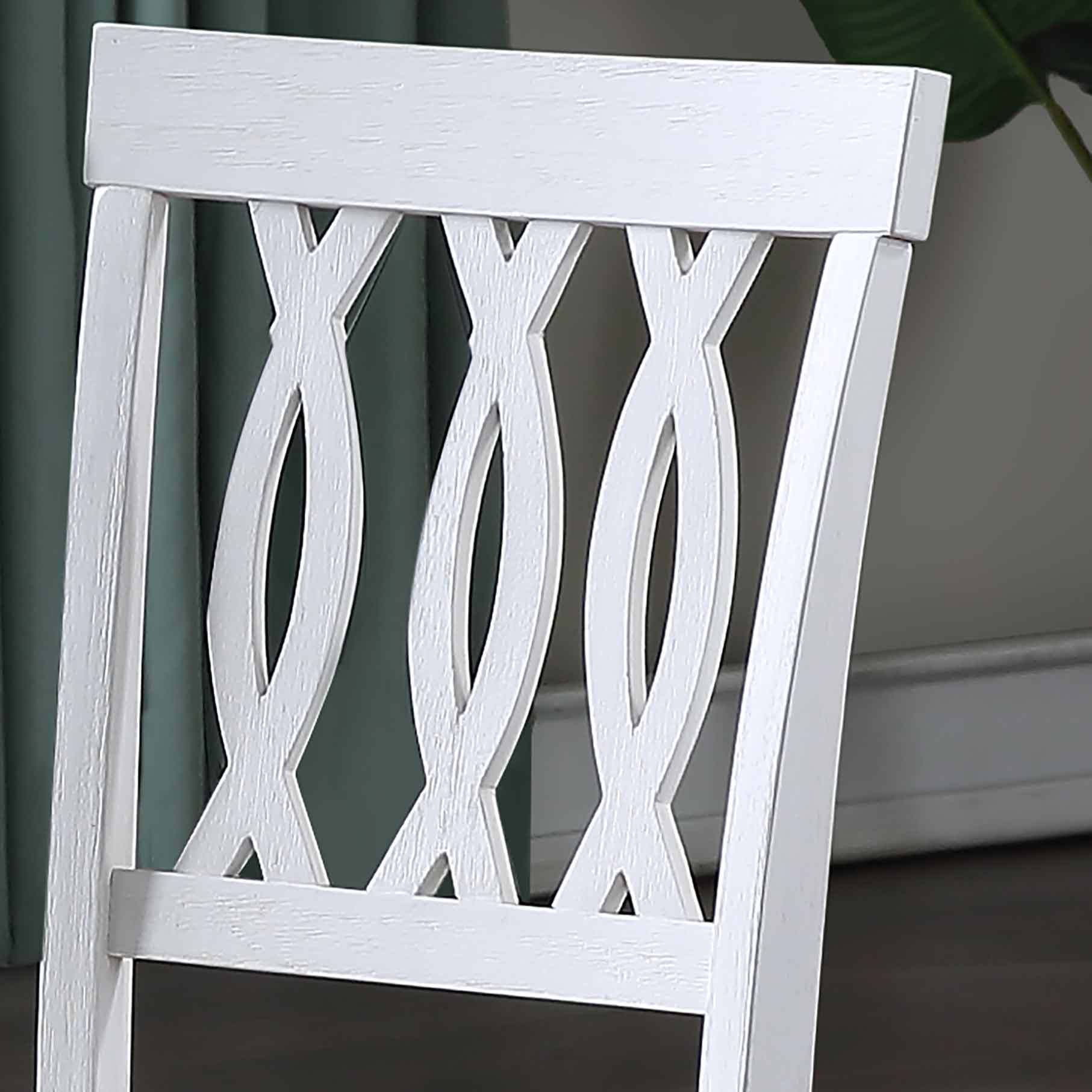 Naples Side Chair Set Of 2 White White Wood