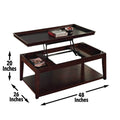 Clemson 3 Piece Table Set Brown Brown Wood