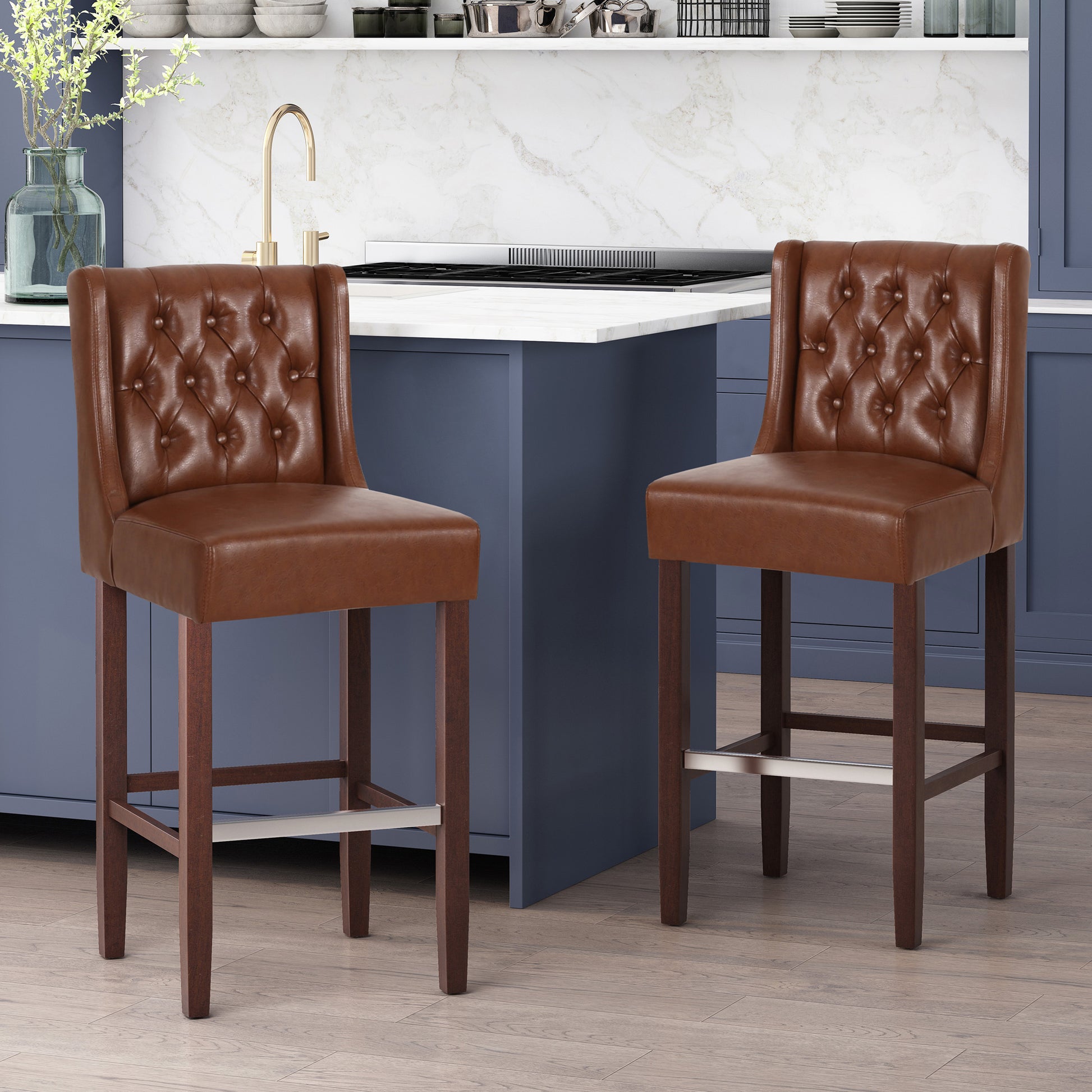 Barstool Light Brown Pu