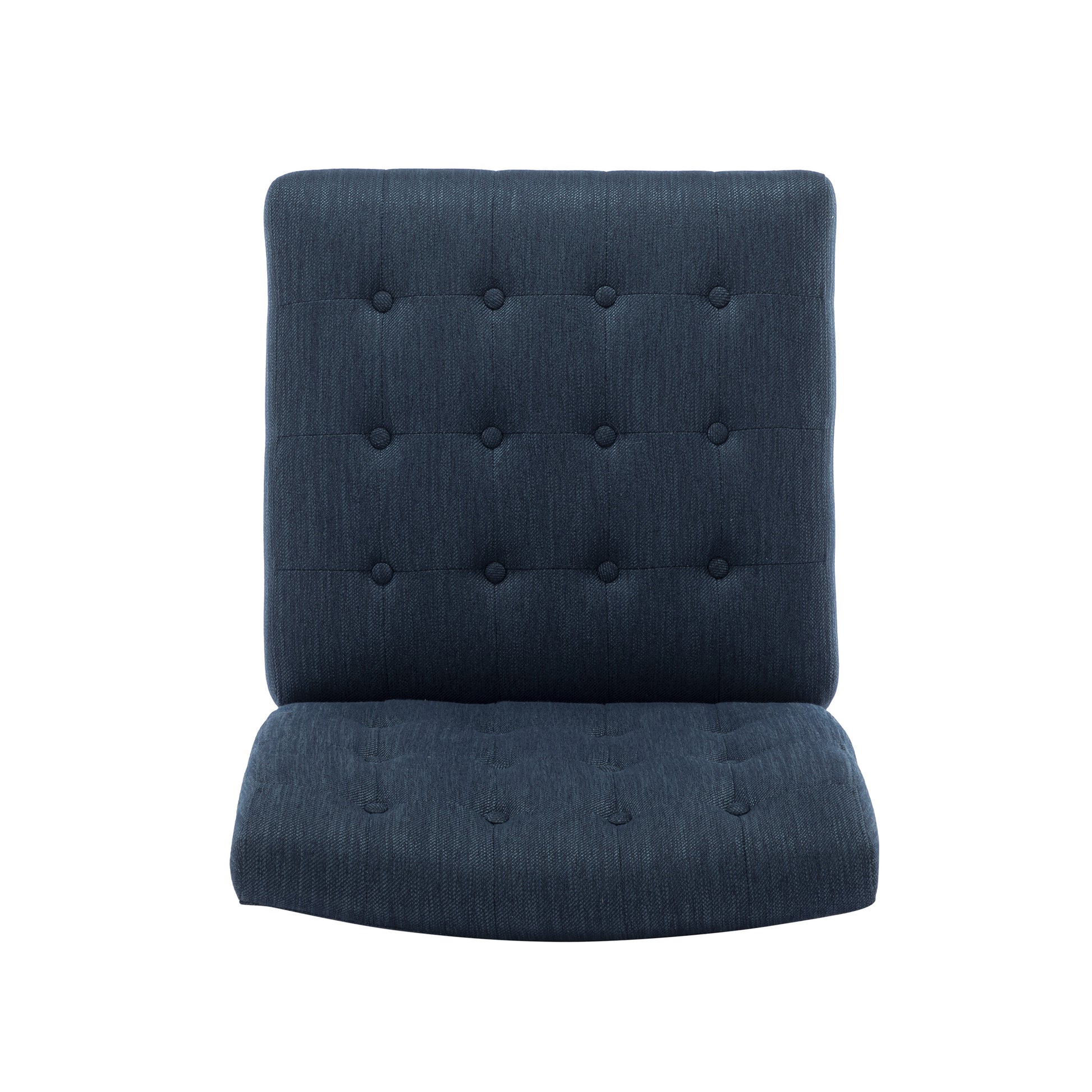 Accent Chair Set Of 2 Pcs Navy Blue Fabric