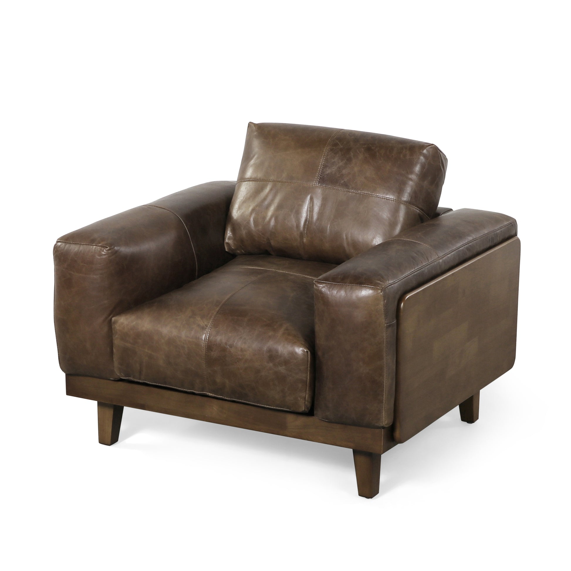 Club Chair Espresso Rubber Wood
