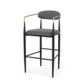 Barstool Set Of 2 Charcoal Fabric