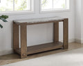 Libby Sintered Stone Sofa Table Brown Brown Wood