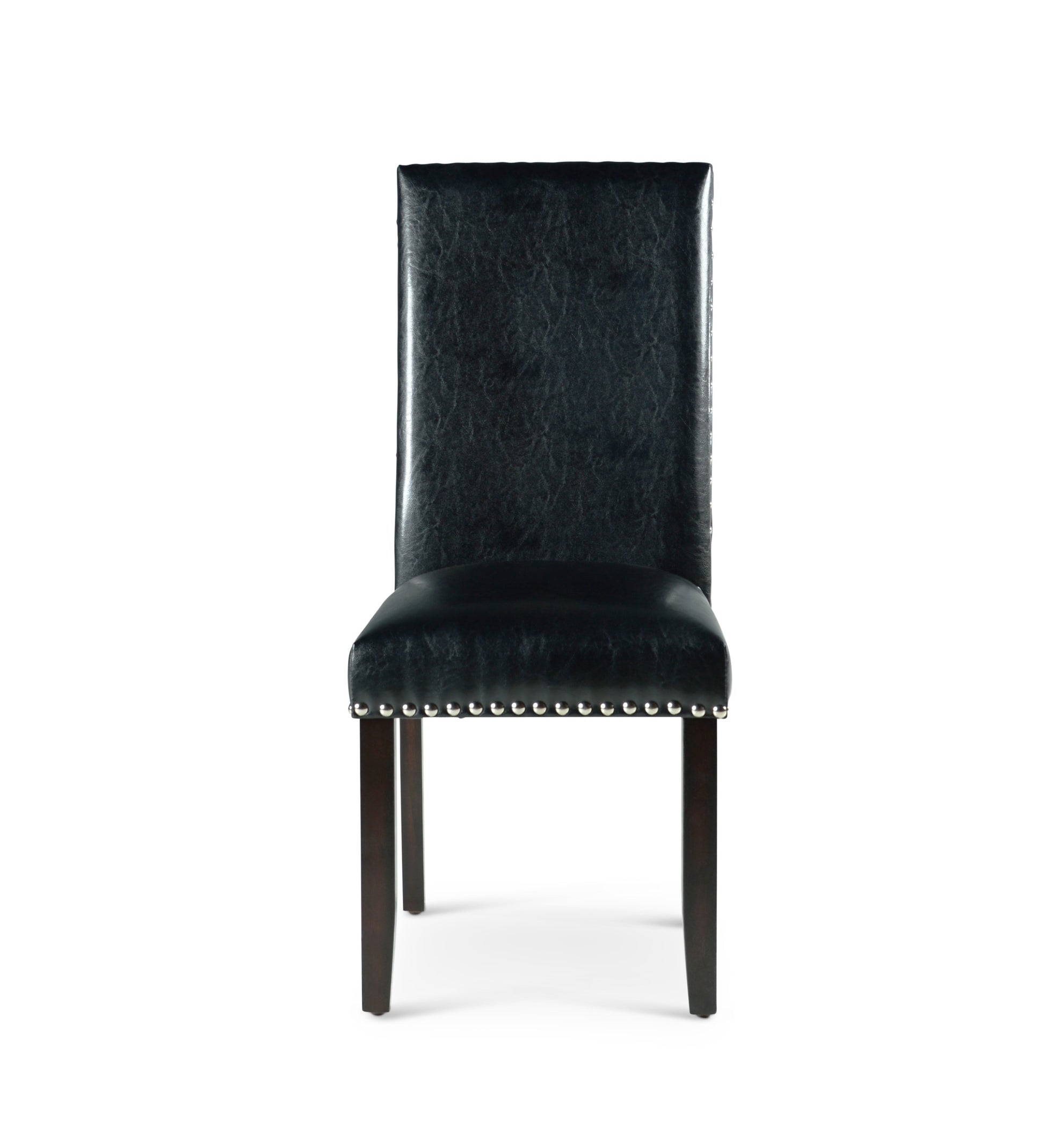 Westby Side Chair Set Of 2 Black Black Faux Leather