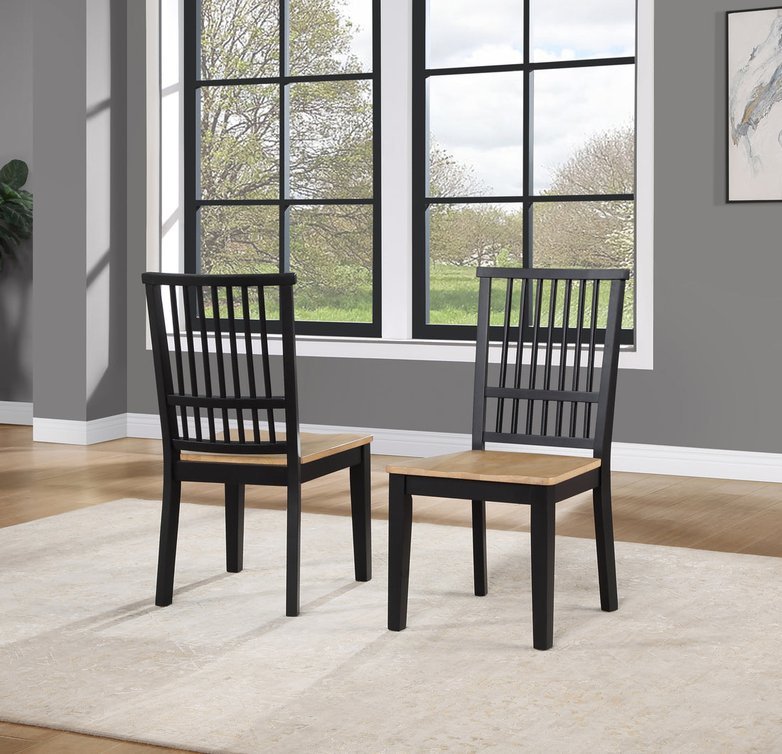 Magnolia Side Chair Set Of 2 Black Black Wood