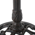 E Lancaster Outdoor Aluminum And Iron Top Bird Bath With Iron Base, Bronze Bronze Aluminium