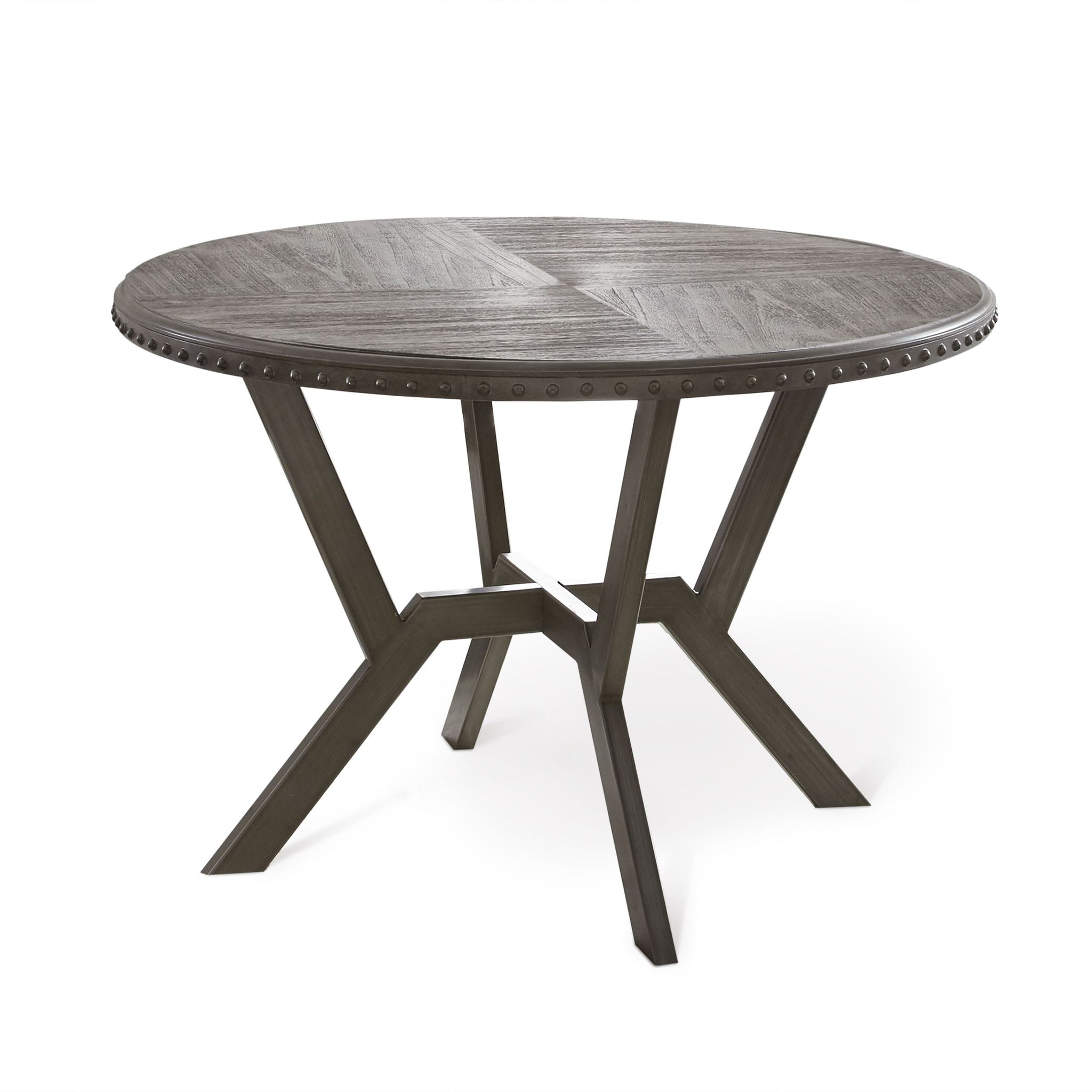 Alamo Round Dining Table Dark Gray Dark Gray Metal