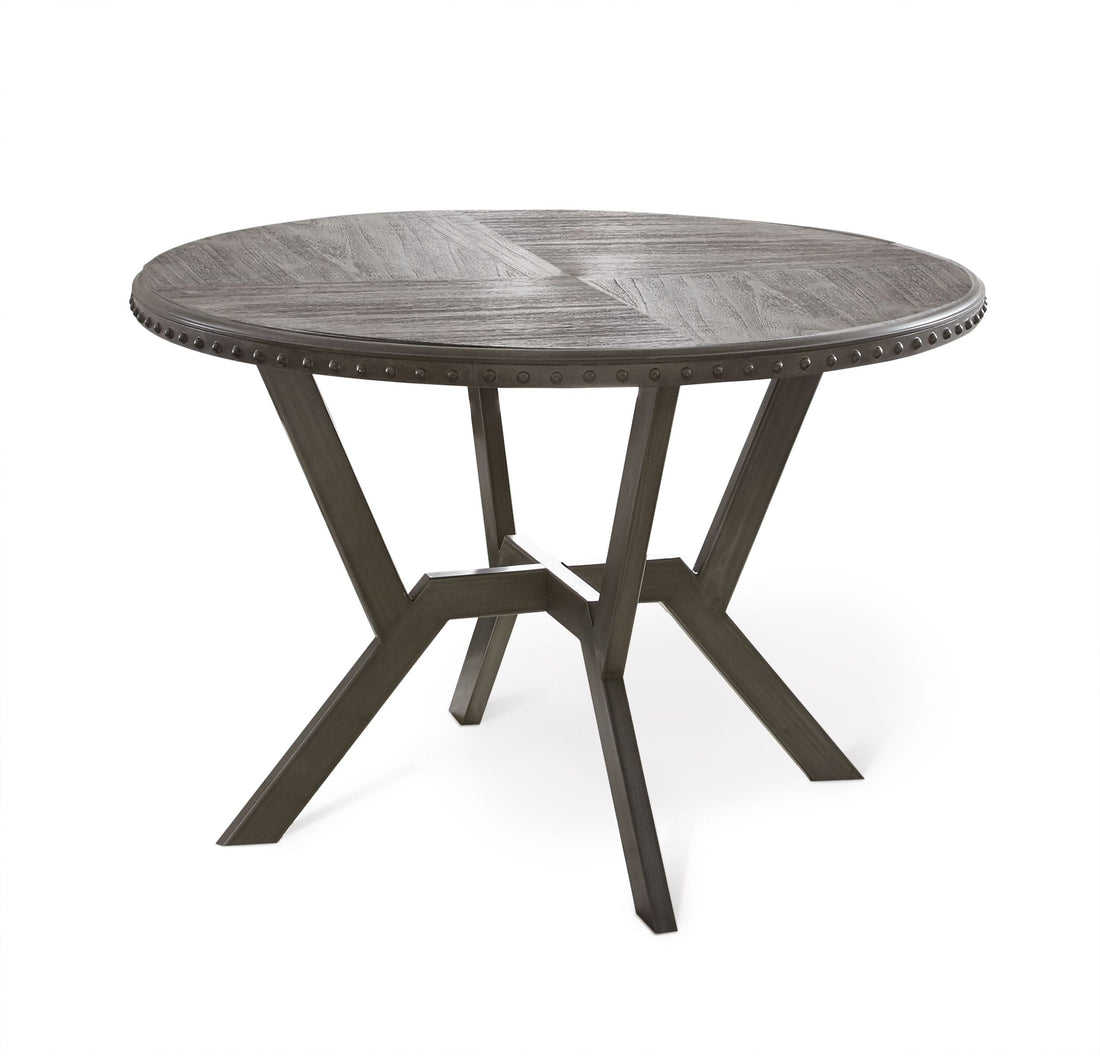 Alamo Round Dining Table Dark Gray Dark Gray Metal