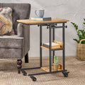 Bed Laptop Table Natural Wood Metal