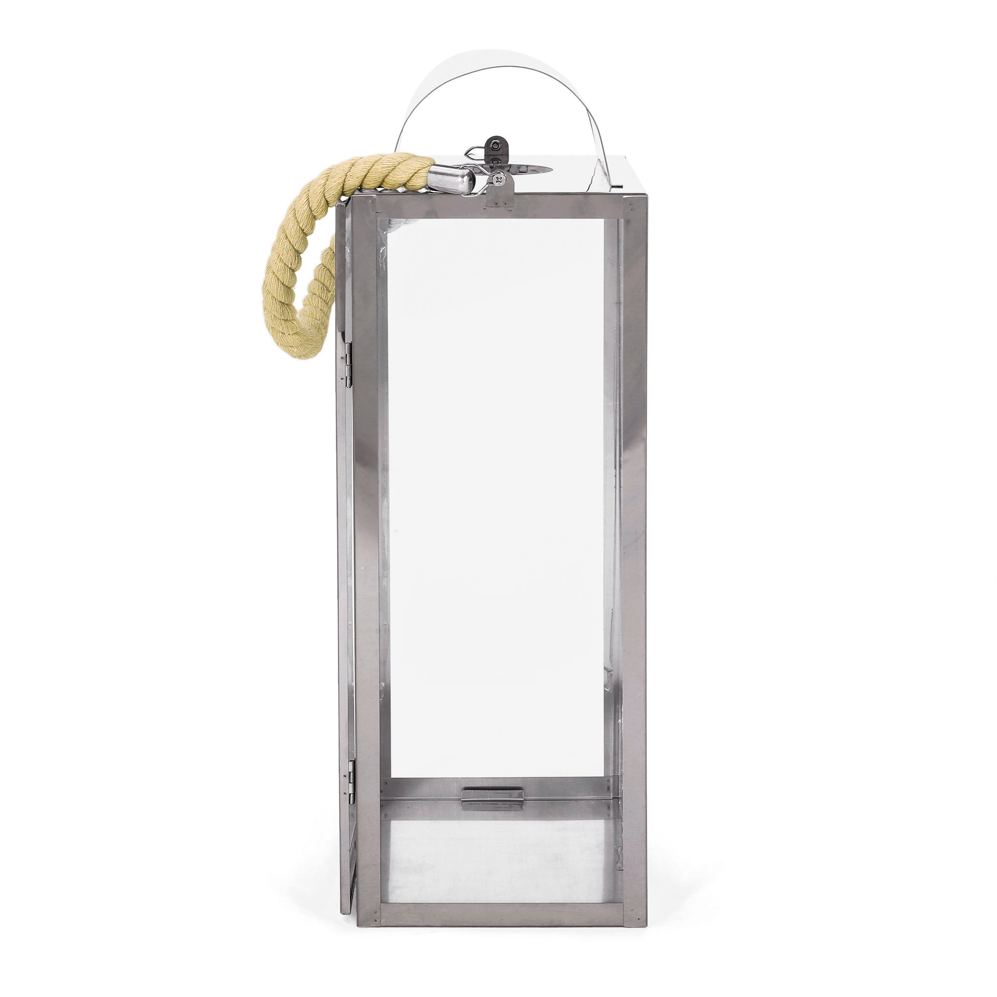 Larry 19"H Stainless Steel Lantern Silver Stainless Steel