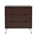 3 Drawer Wide Chest Walnut Mdf