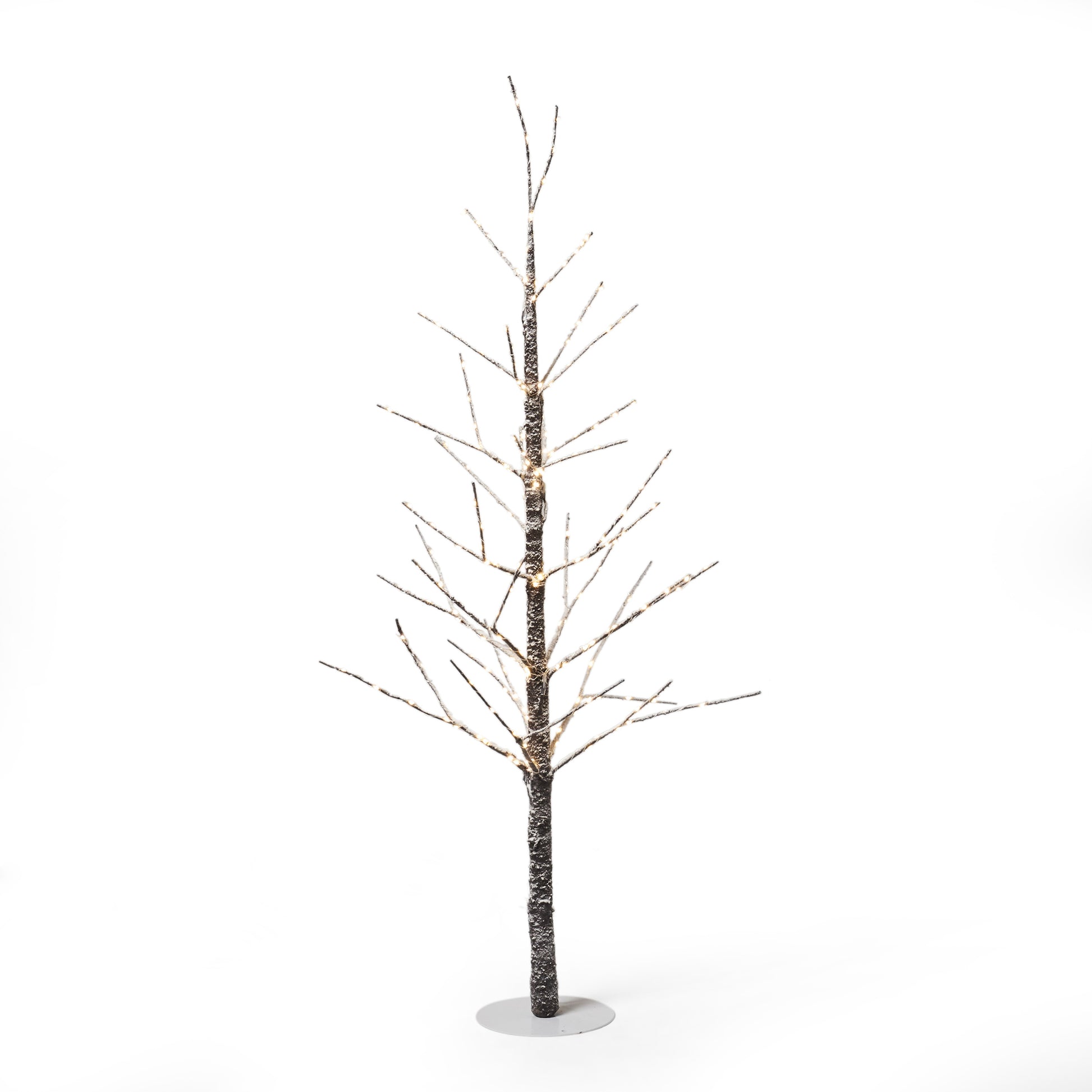 4Ft Paper Led Tree Brown Iron