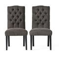 Harriet Kd Tufted Dining Dark Grey Fabric