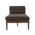 Chaise Lounge Brown Fabric