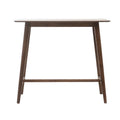 Wood Bar Table, Natural Walnut Finish, 17.72 In X 47.24 In X 42.01 In Walnut Mdf