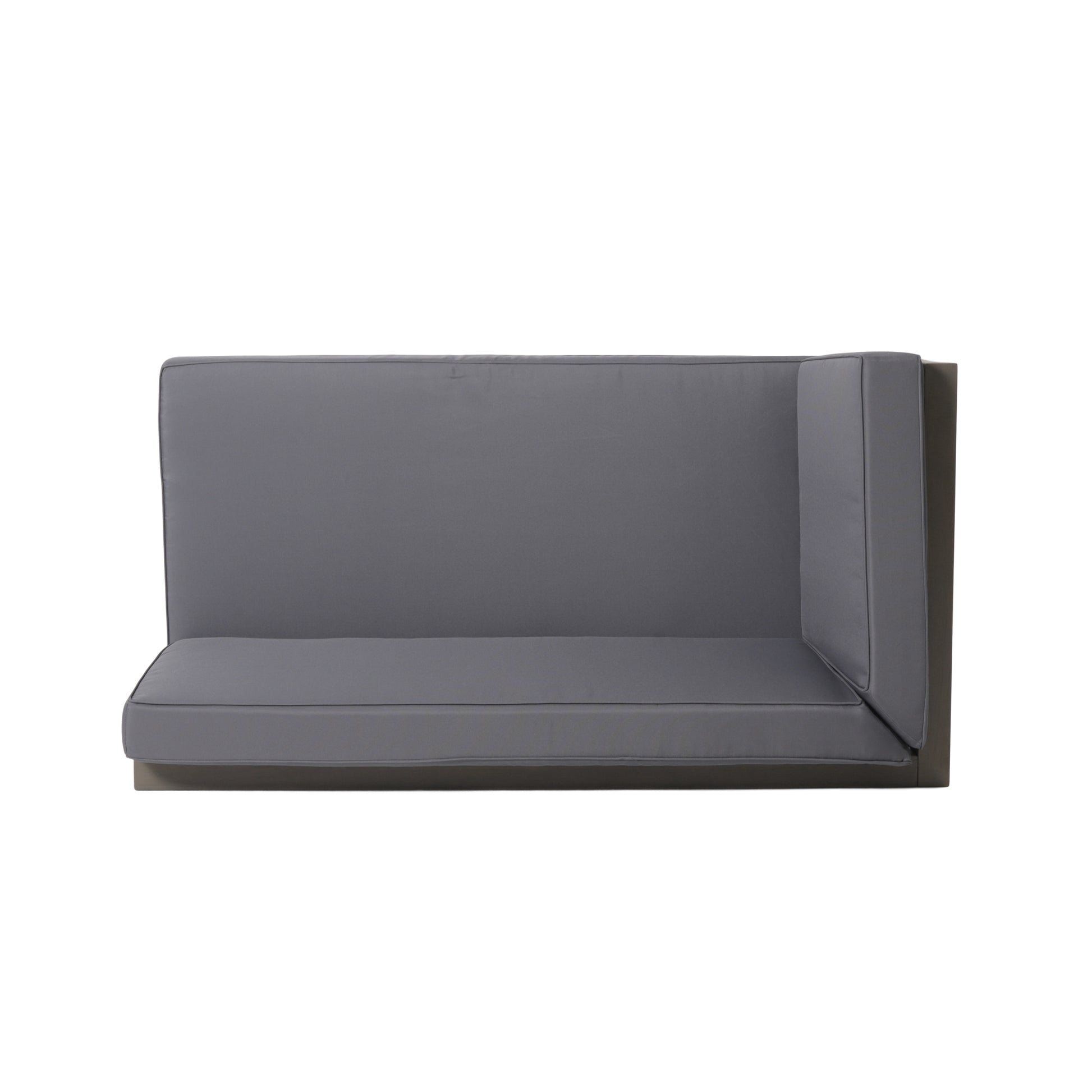 Brava X Back Corner Bench L With Coffee Table Dark Grey Acacia Wood