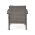 Honolulu Grey Club Chair 2 Grey Silver Pe Rattan Iron Waterproof Fabric