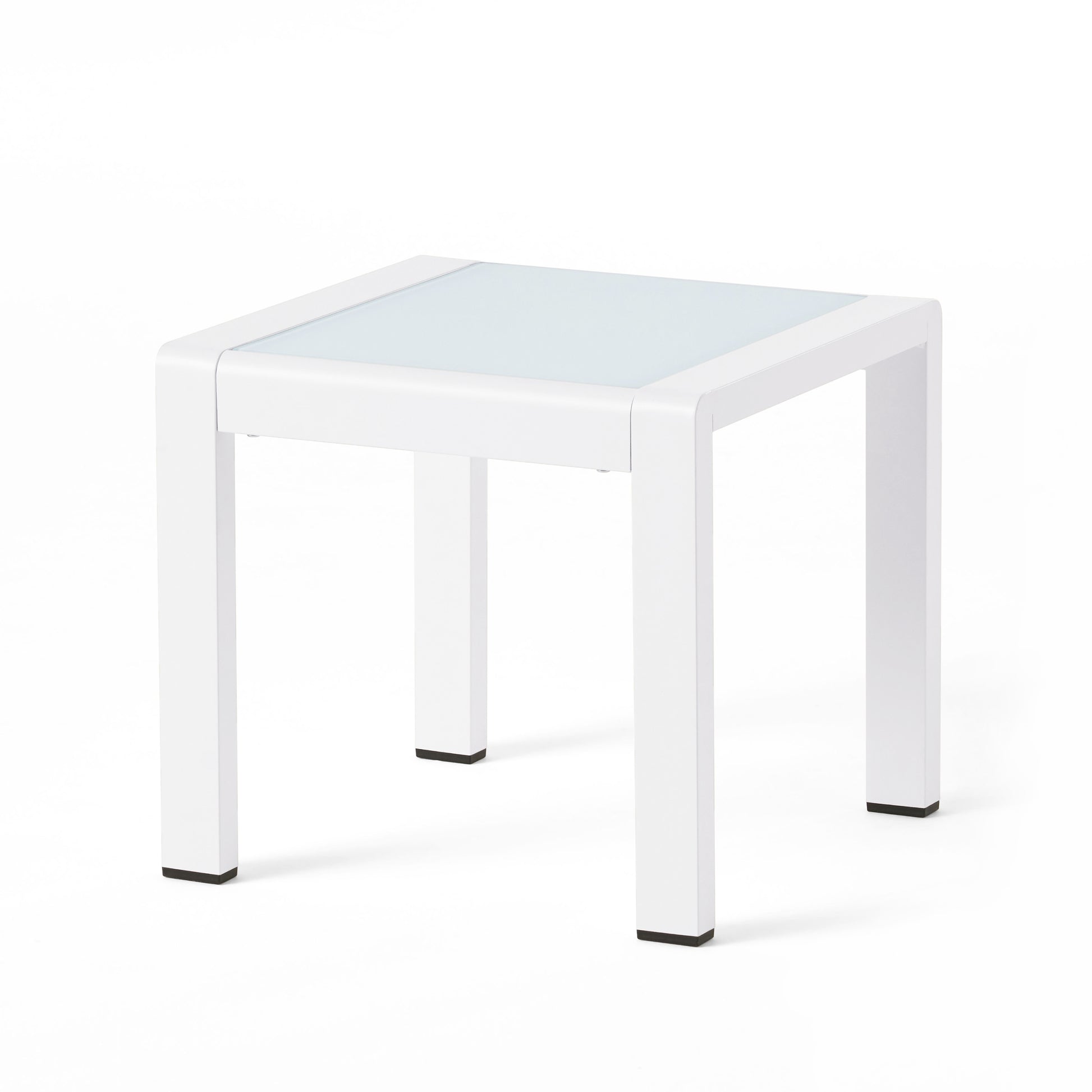 Cape Coral Side Table - White Aluminium