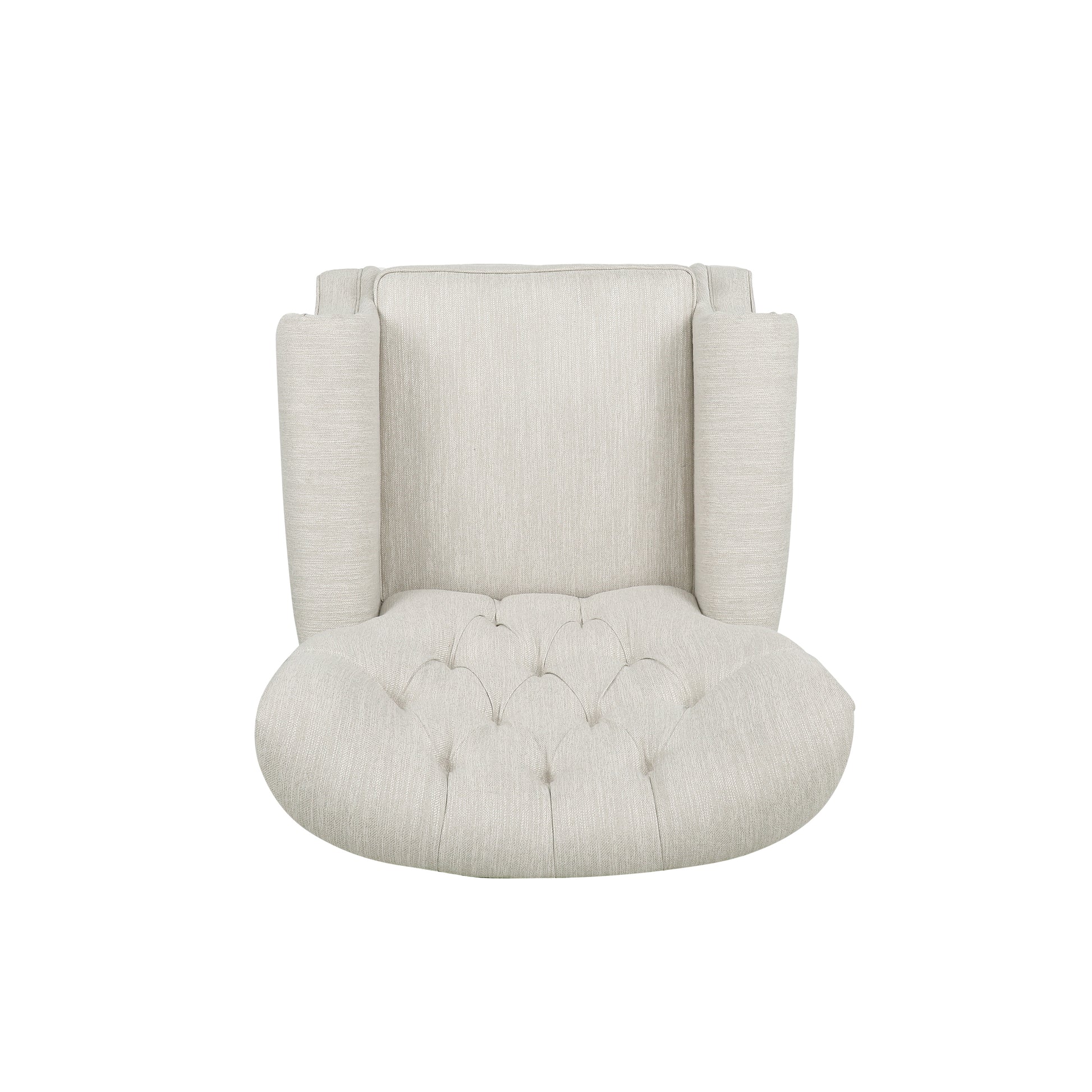 Recliner Chair Beige Fabric