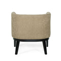 Accent Chair Beige Fabric