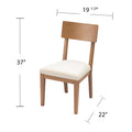 Hambleden Dining Chairs W Cushions 2Pc Set Natural Mdf