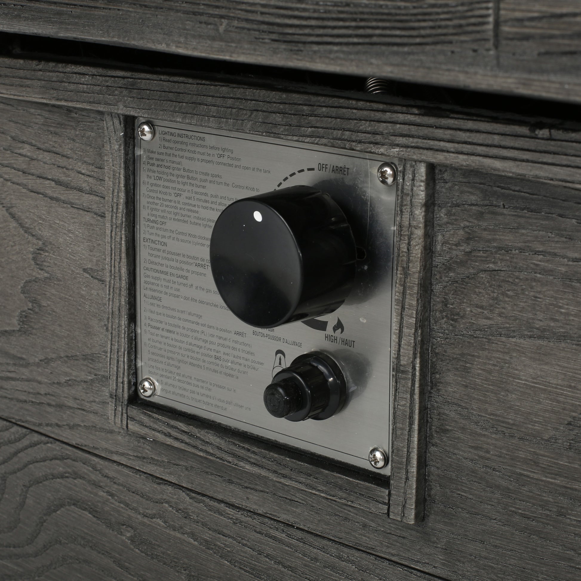 56" Outdoor 50,000 Btu Rectangular Mgo Concrete Propane Fire Pit, Grey Wood Pattern Tank Cover Not Included Gray Magnesium Oxide