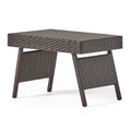 Salem Pe Wicker Snack Table Brown Multi Rattan