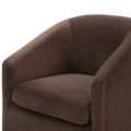 Arlo Upholstered Dining Or Accent Chair Cocoa Dark Brown Wood