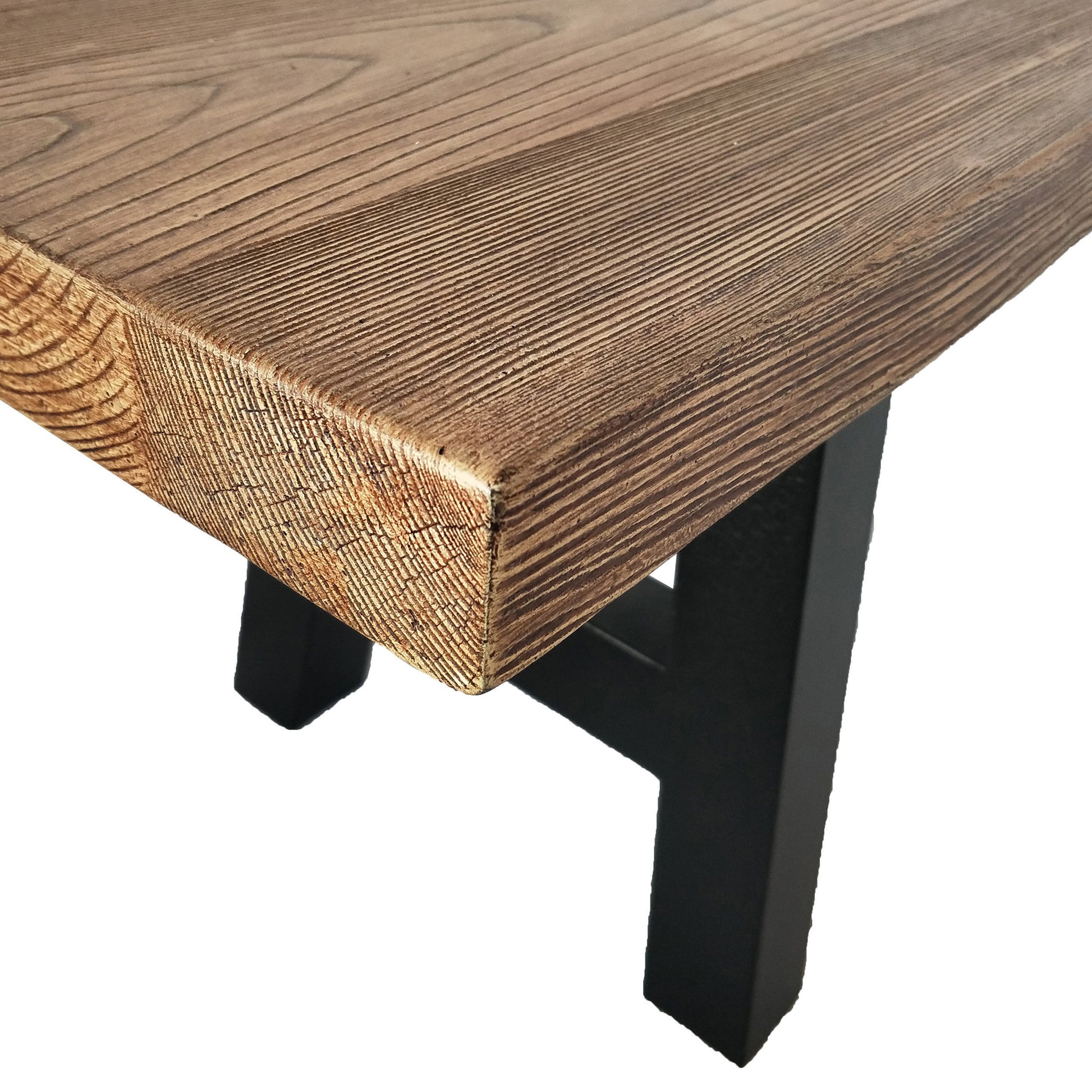 Lido Bench Top Oak Metal
