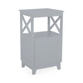 2 Drawer Cabinet - Gray Mdf