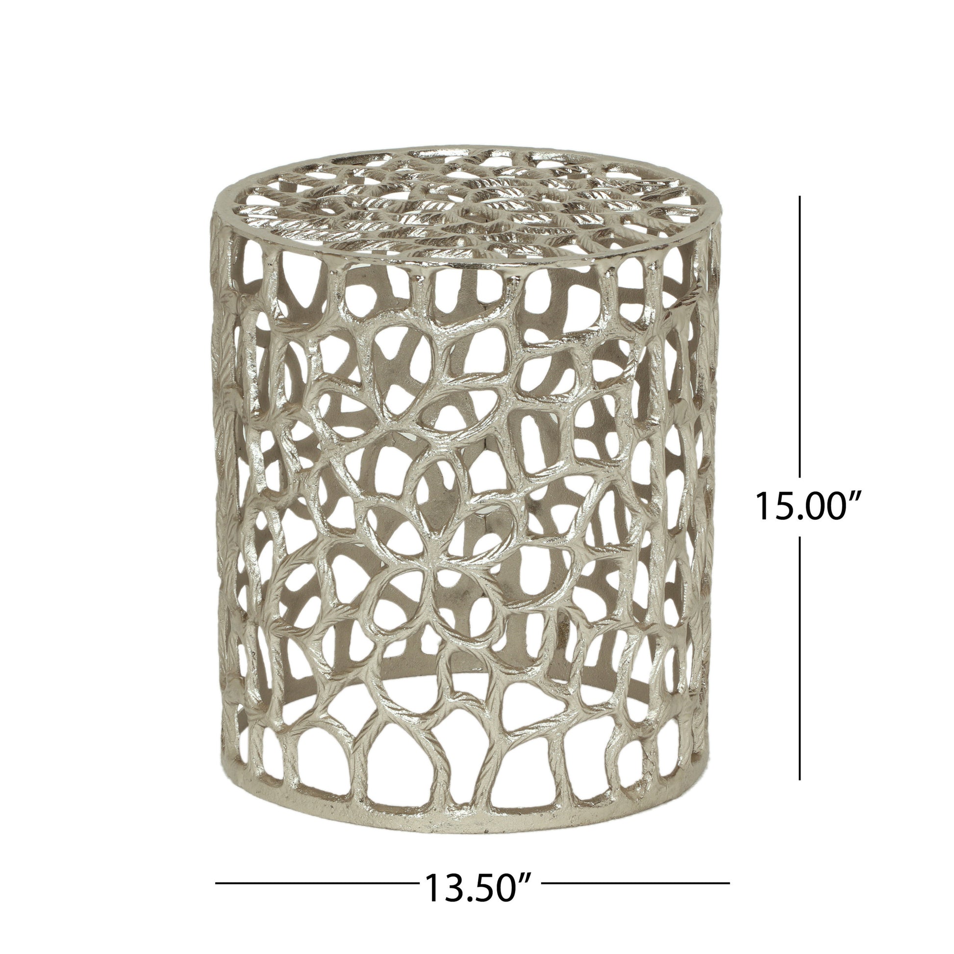 Mesh Stool Nickel Aluminium