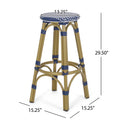 Barstool Navy Blue Wicker