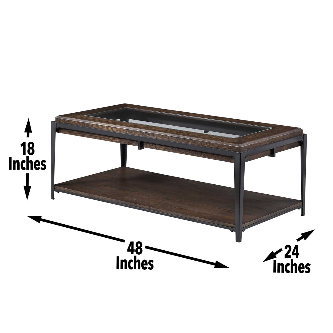 Waco Cocktail Table Brown Brown Iron