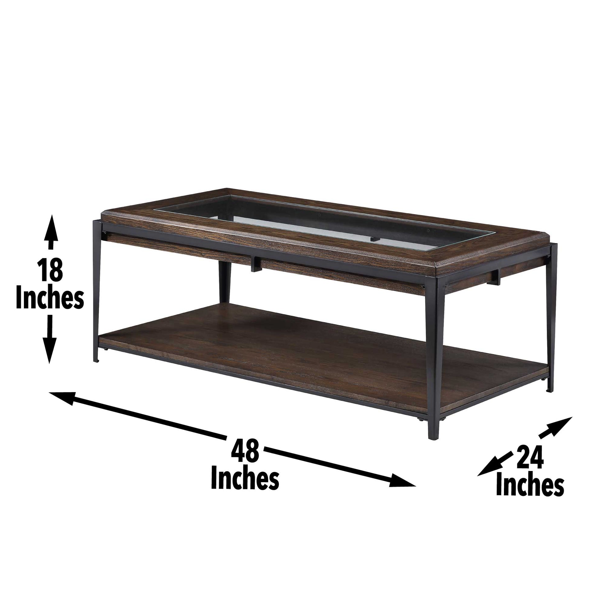 Waco Cocktail Table Brown Brown Iron