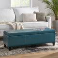 Glouster Storage Ottoman V2 Teal Pu