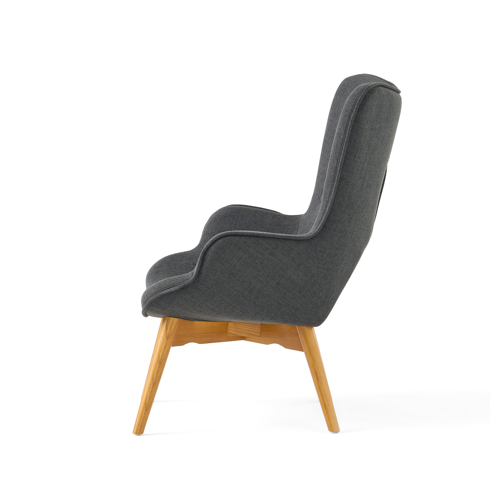 Contour Chair Set Dark Grey Fabric