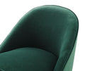 Avalon Velvet Accent Chair Emerald Green Faux Leather