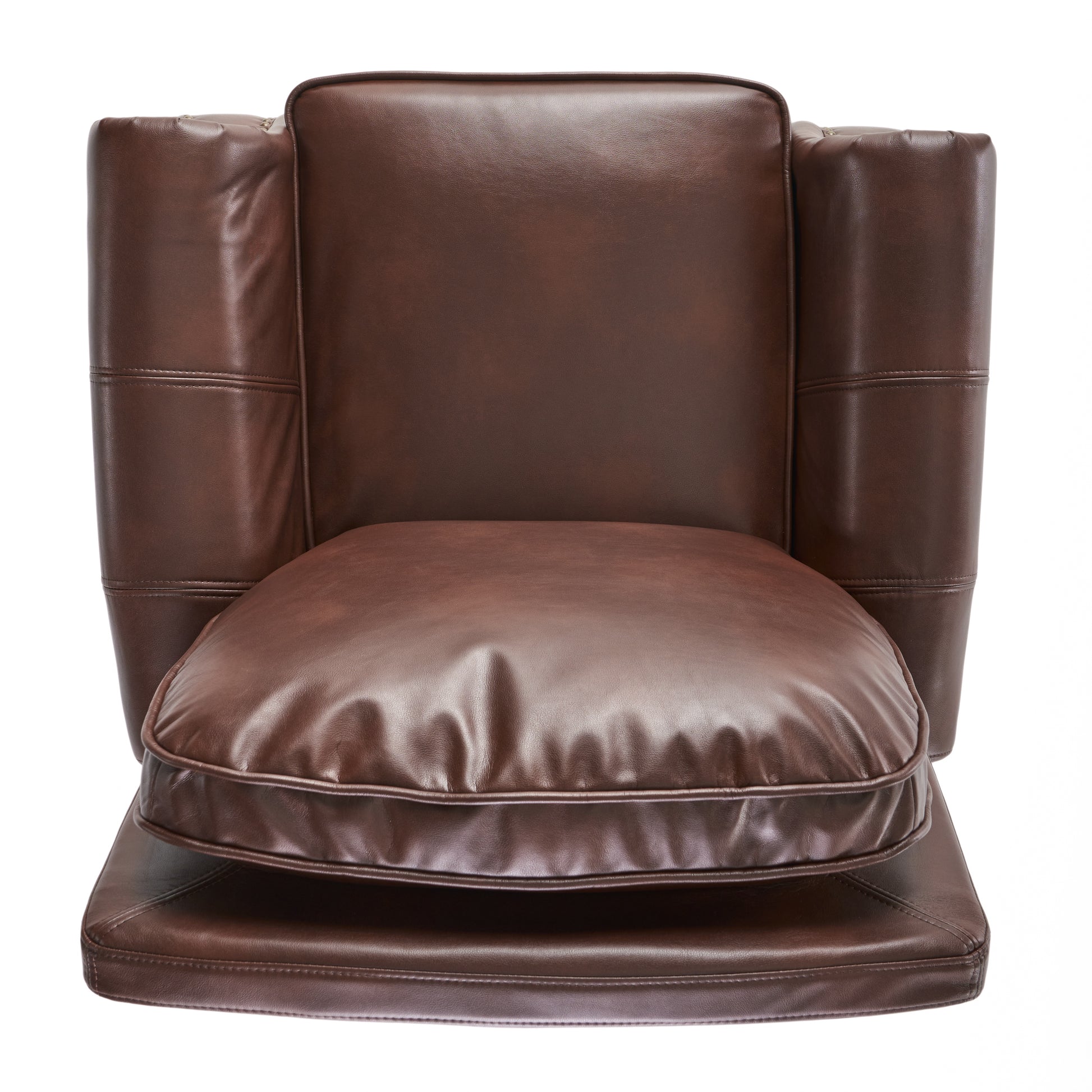 Push Rack Recliner Brown Pu