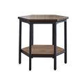 Ultimo Hexagon End Table Brown Brown Iron