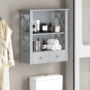 2 Drawer Hang Rack Grey Mdf