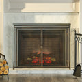 Fireplace Screen Black Gold Iron