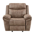Nashville Glider Recliner Light Brown Light Brown Faux Leather