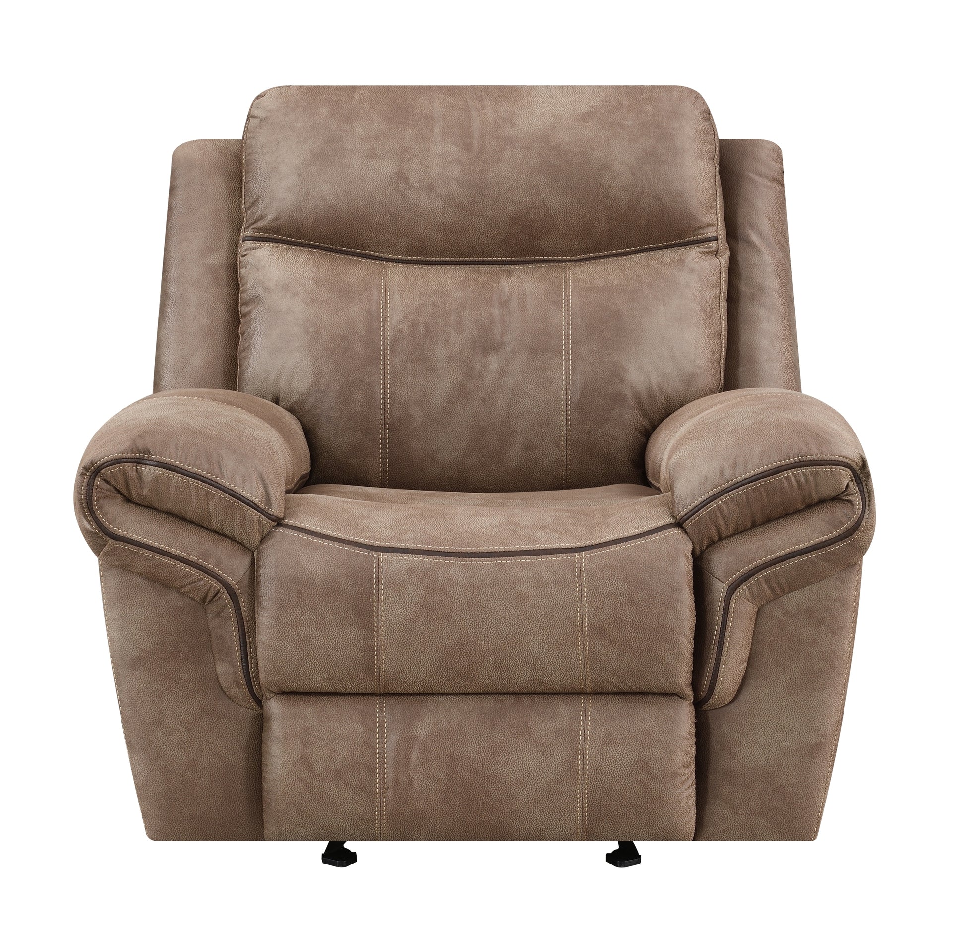 Nashville Glider Recliner Light Brown Light Brown Faux Leather