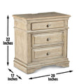 Highland Park Nightstand With Usb Waxed Driftwood Light Brown Wood