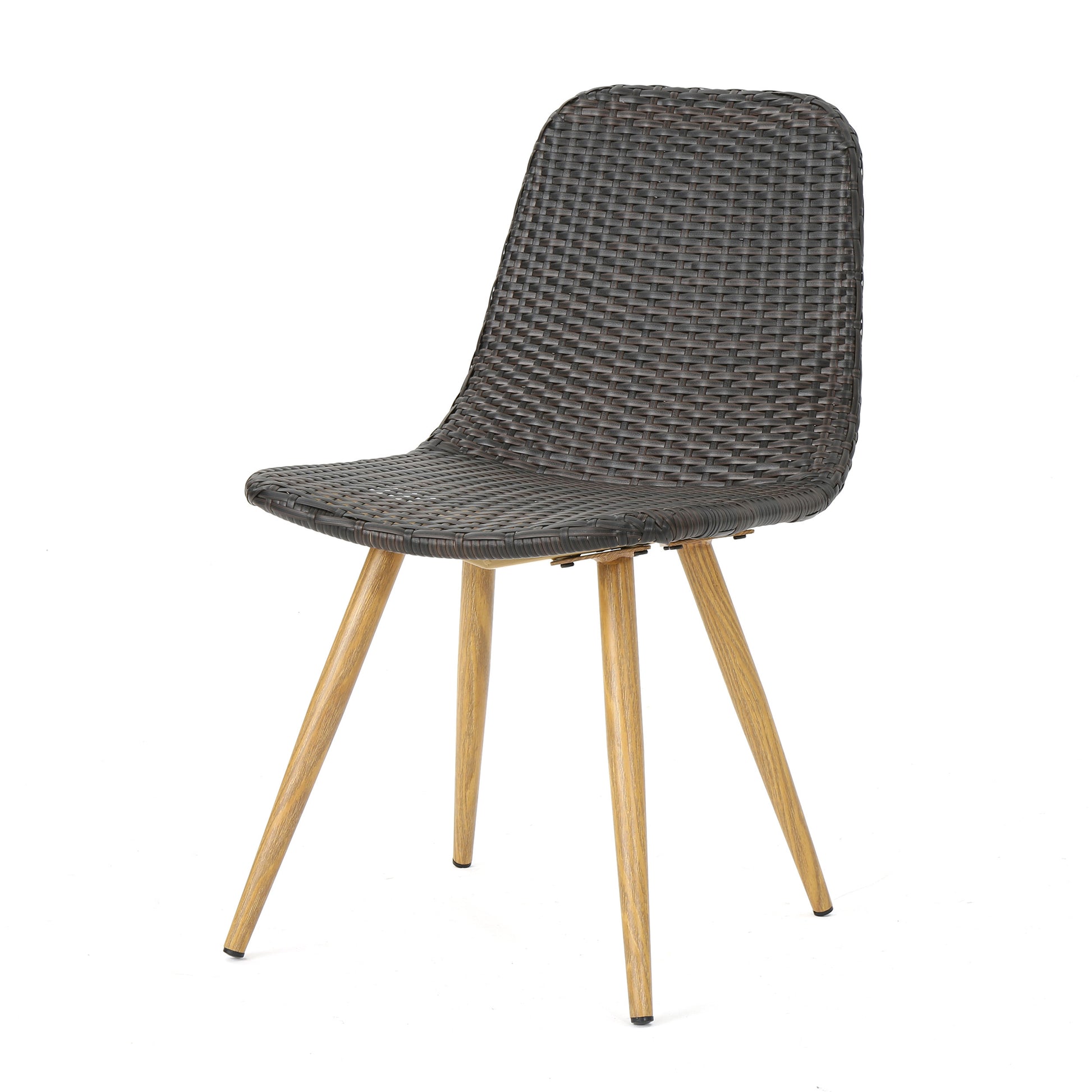 Gila Dining Chair With Heat Tranfer Legs,Set Of 2 Brown Multi Rattan
