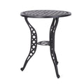 Bono Metal Bistro Set Black Aluminium