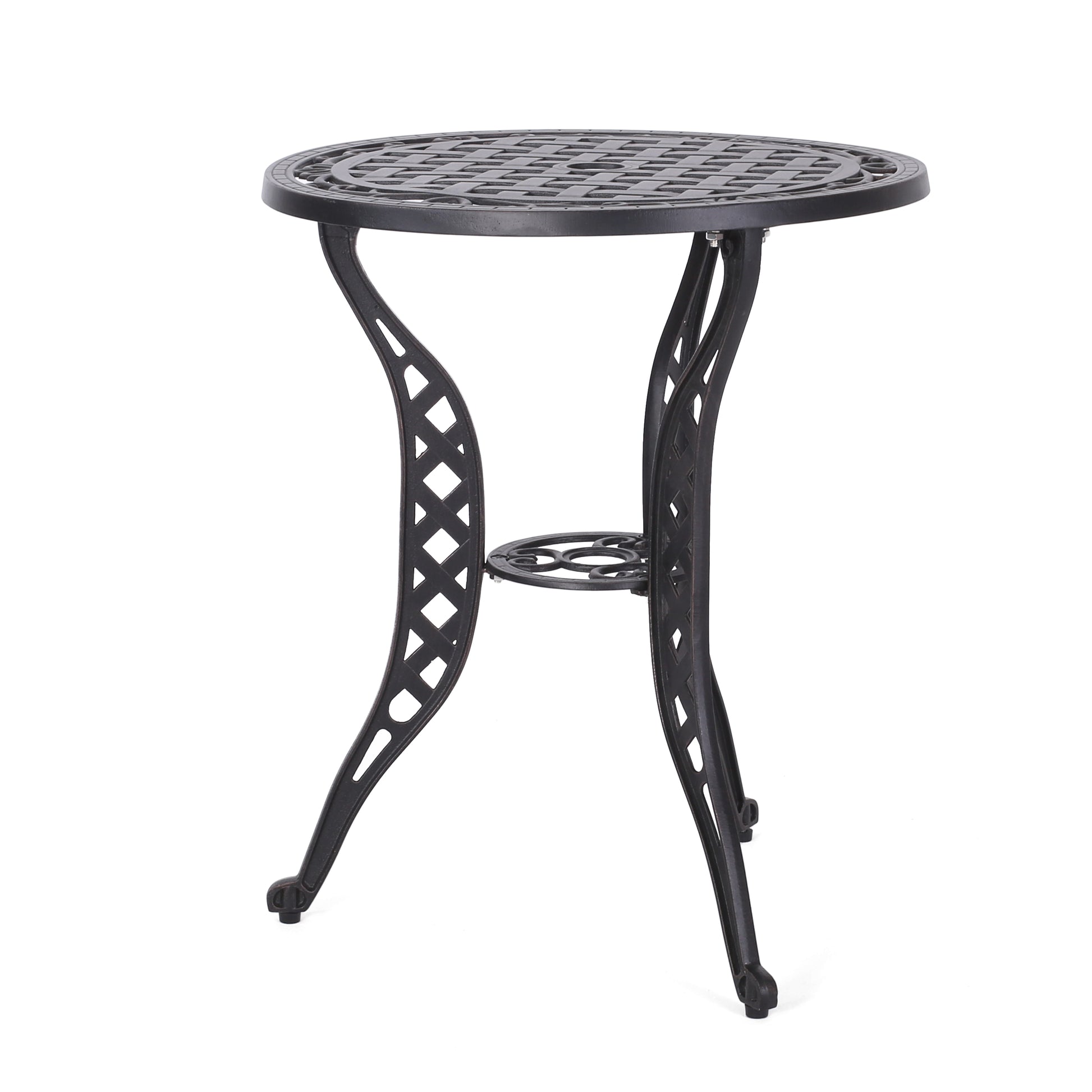 Bono Metal Bistro Set Black Aluminium