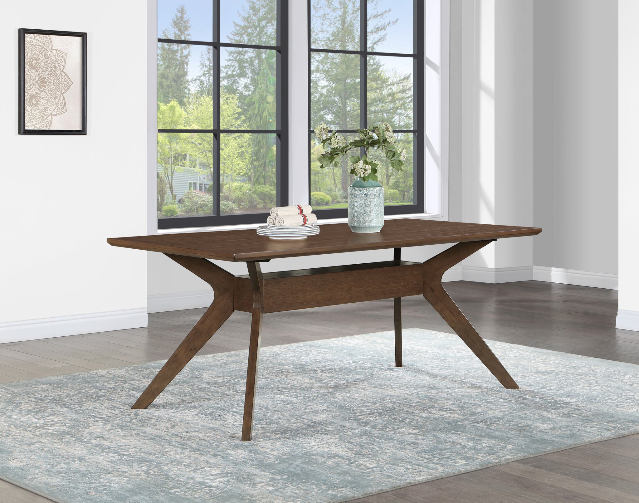 Quinn Dining Table Dark Brown Dark Brown Wood