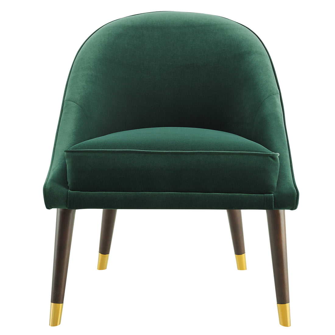 Avalon Velvet Accent Chair Emerald Green Faux Leather