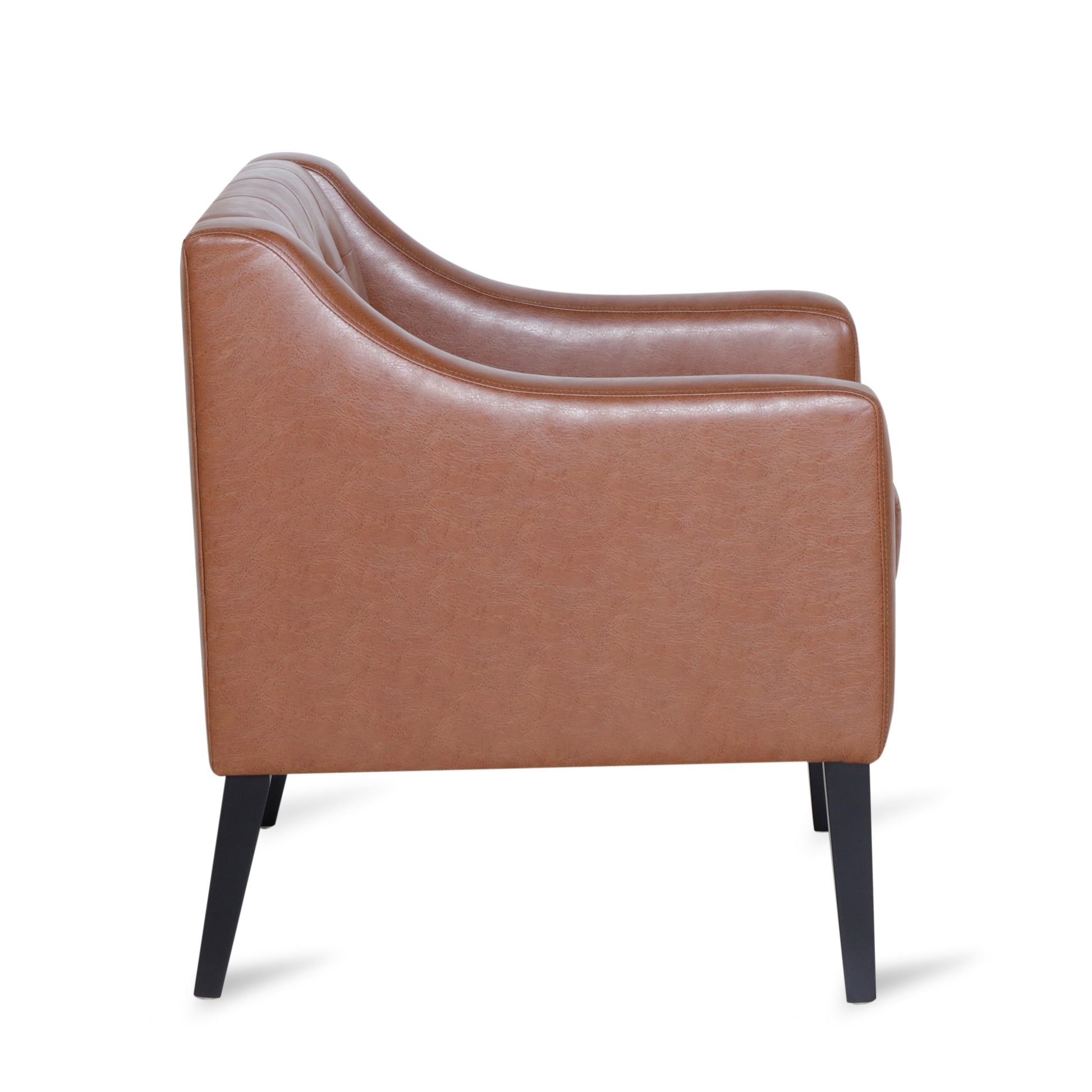 Accent Chair Light Brown Pu